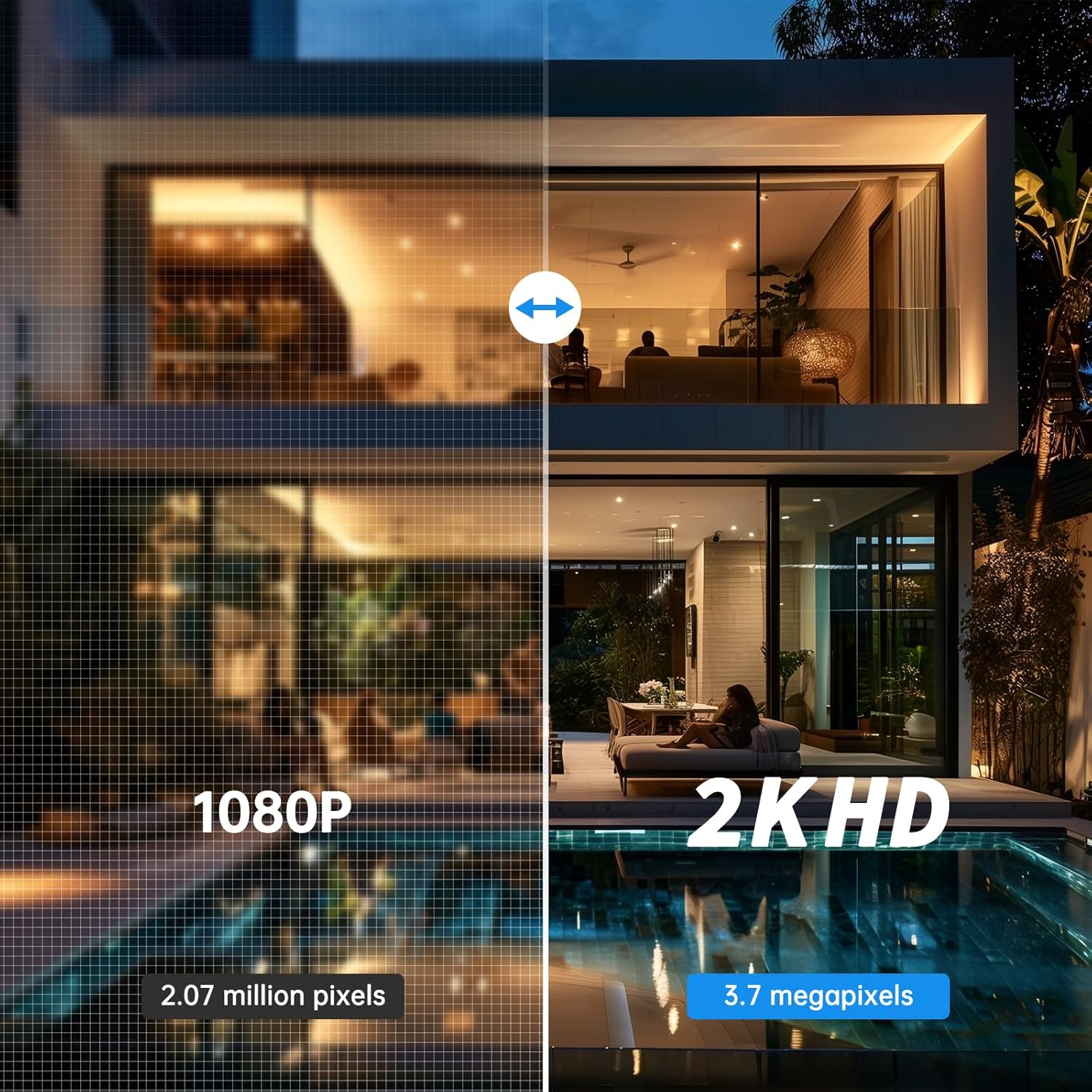 2K Light Bulb Security Camera, 2.4/5GHz Wi-Fi 6 Security Cameras Wireless Outdoor, 360° PTZ Cameras for Home Security with Color Night Vision, AI Human Detection, 2 Way Talk, Easy Installation,2 Packs