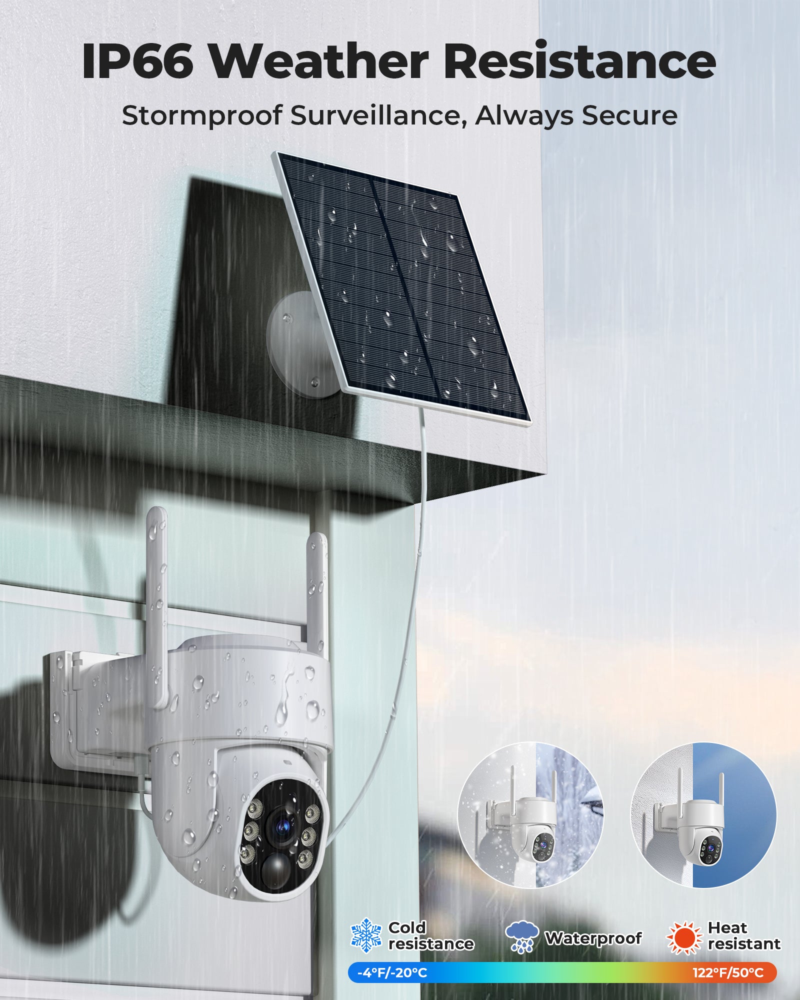 Security Cameras Wireless Outdoor 5G& 2.4G, No Subscription, 2 Cam-Kit,4MP Solar Powered Home Security Cameras System With 128GB SD Card